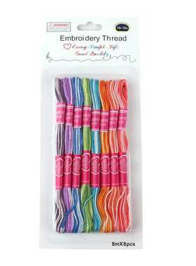 极速彩色刺绣渐层棉线手绳编织蓝A色套装绣花线手工绿色十字绣绣