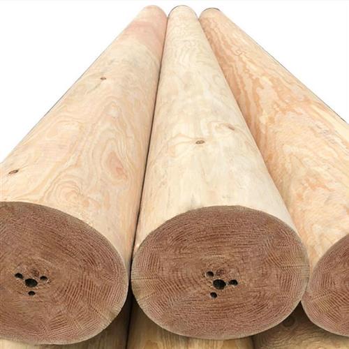 极速圆木柱子杉木圆柱方木立柱古建房梁檩条圆木柱W松木防腐木实