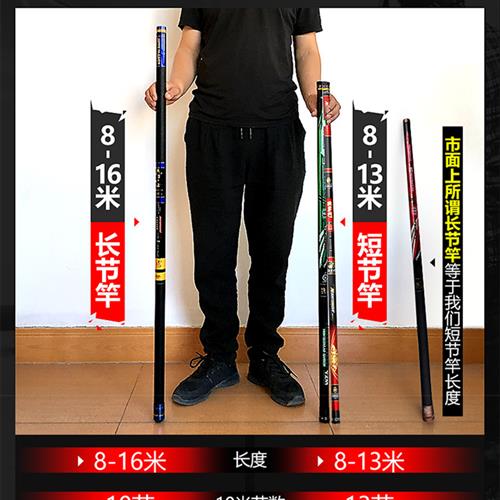 极速渔掌门配节龙鲨长节手竿超轻超硬打窝竿足尺810/11/1Y2/13米