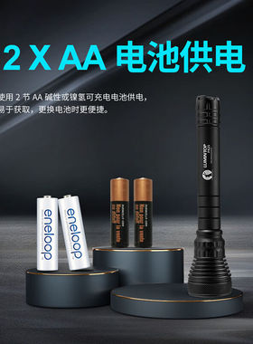 极速雷明兔PK25手电筒强光490米远射型防水户外家用可Z携式紧急照