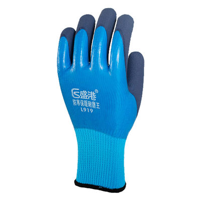 新品盛港全浸胶手套360度橡y胶浸胶耐磨防滑防水加绒加厚抗寒保暖