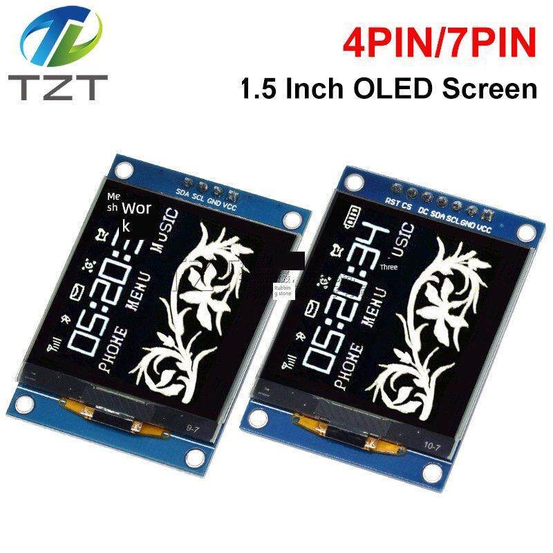 速发1.5寸ED液晶显示屏模块SH1107驱动 I/SPI通信4针/7针 128*128