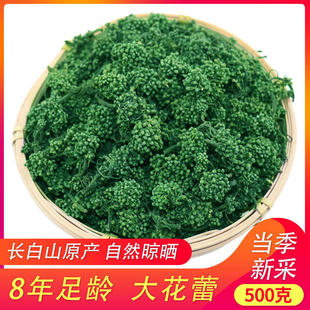 长白山人参花材500g非野生林下花大花蕾足年新鲜人参花泡水喝