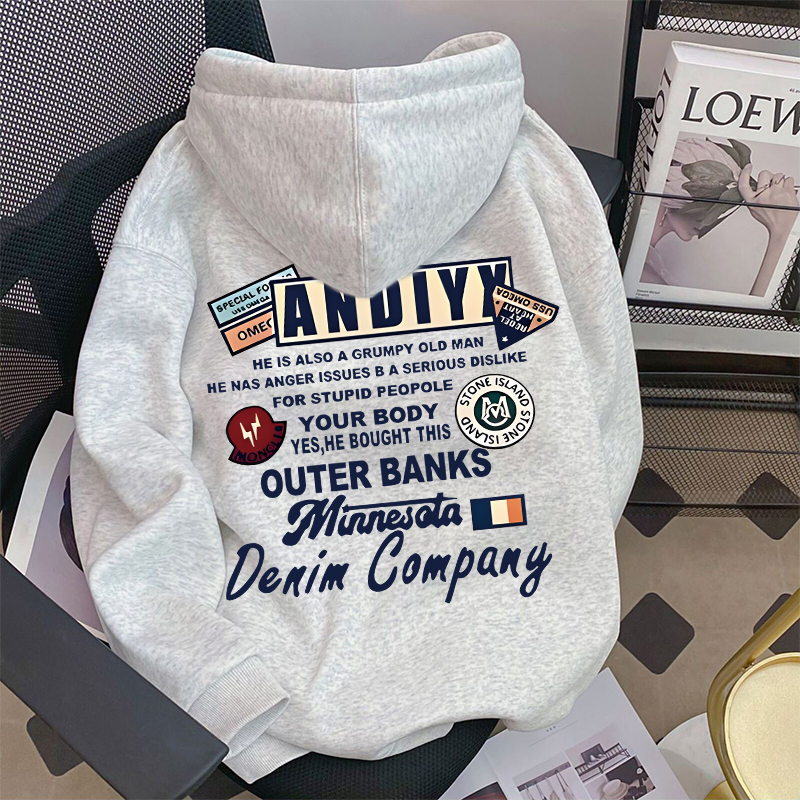 男女童美式潮牌连帽卫衣中大童秋