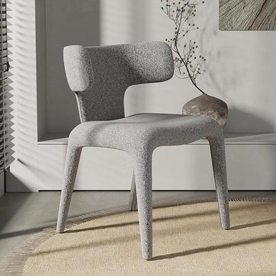 新款意式极简棉麻餐椅轻奢高级感 家用现代设计师北欧简约款式 靠