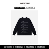 潮牌字母弹幕印花宽松纯棉长袖 T恤 TRACK经典 款 现货 WE11DONE