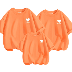 亲子装一家三口夏装2024新款短袖t恤母子家庭装学校演出班服半袖