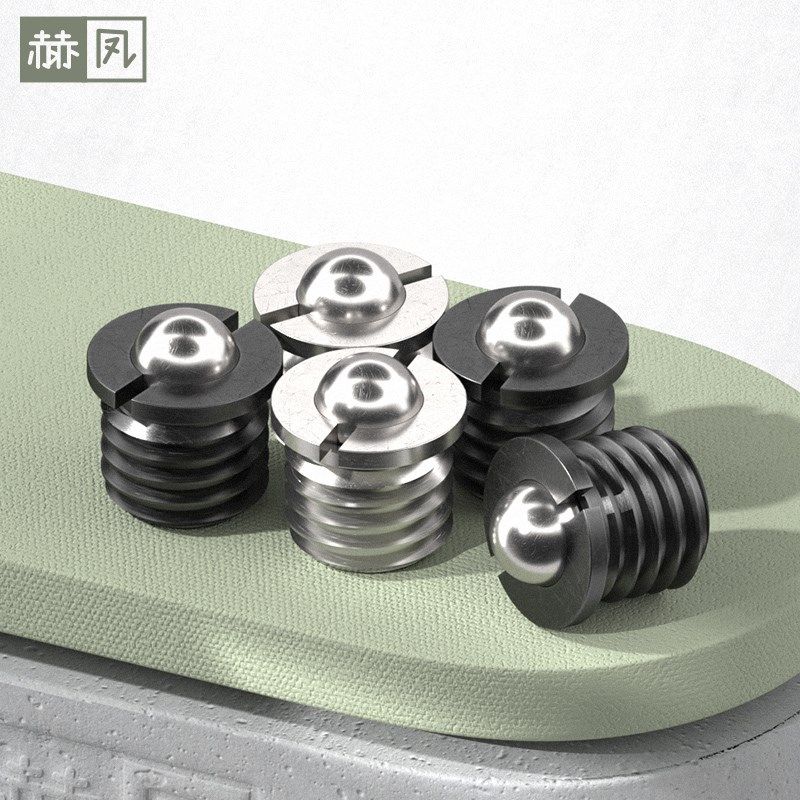 304不锈钢法兰型球头柱塞凸缘式台A阶螺纹定位珠FBPJS5-16波珠螺