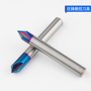 钨钢倒角刀三刃45度60度90度120合金倒角铣刀内孔数控CNC不锈钢