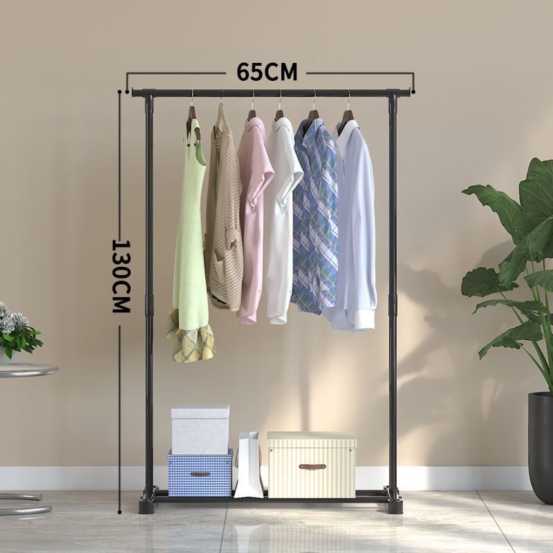 落地阳台凉衣杆卧室内挂衣架简易折叠单杆式家用晒衣服架子
