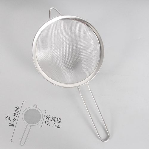 30目不锈钢手持面粉筛糖粉蛋液筛油格渣捞麻辣烫豆浆过滤网筛漏勺