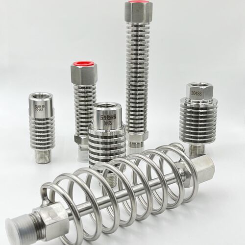 压力表专用散热器变送器降温冷凝管散热接头304不锈钢翅片降高温