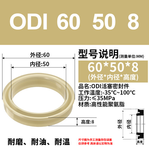 NOK进口密封圈液压油缸油封活塞/孔用ODI18 20 25 30 45 55 60 69