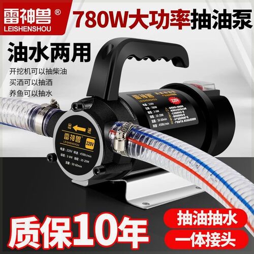 油水两用电动抽油泵12V24V220V伏直流控油泵柴油泵抽油器加油机