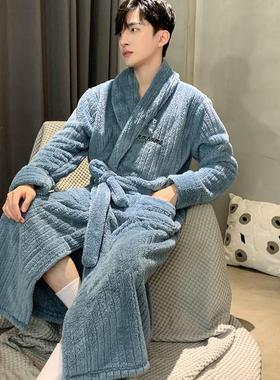 Men's Bathrobe Winter New Collection Autumn Water Absorbing