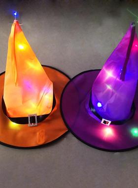 新款 Halloween props A t glows The witch's hat帽子跨境香港外