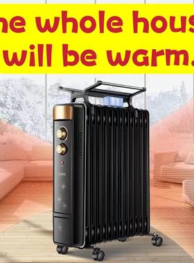 2000W Electric Room Heater Oil-filled Space Radiator 10-25㎡