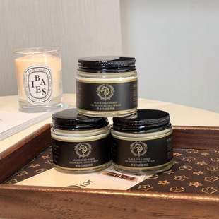 【厂家直销】伊丽莎白苏珊黑金马油膏鎏金瓶装面部专用提拉紧致