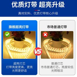 22V户外家装 灯带led亮100213超0米装 套防水三色变光工地亮化工程