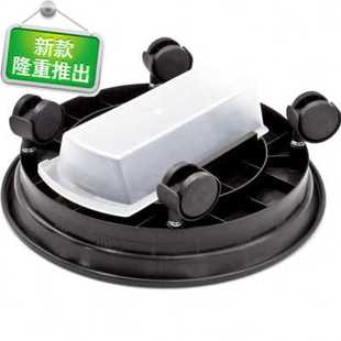 新花托移动托3盘花盆托盘带轮万向轮滚轮滑轮地S垫底托圆形黑色品