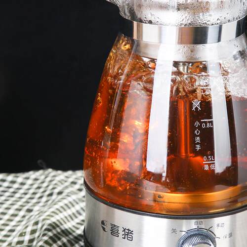 喜猪煮茶器蒸汽全自动家用煮茶器玻璃耐高温保温电烧水壶喷淋蒸茶