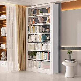 2024新款图书馆儿童书架全钢置物架收纳盒防尘帘推拉门落地展示架