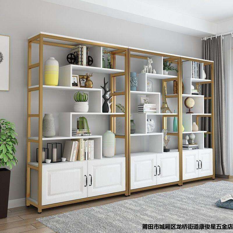 现代简约书架置物组合客厅落地创意隔断办公室多层简易陈列展示柜