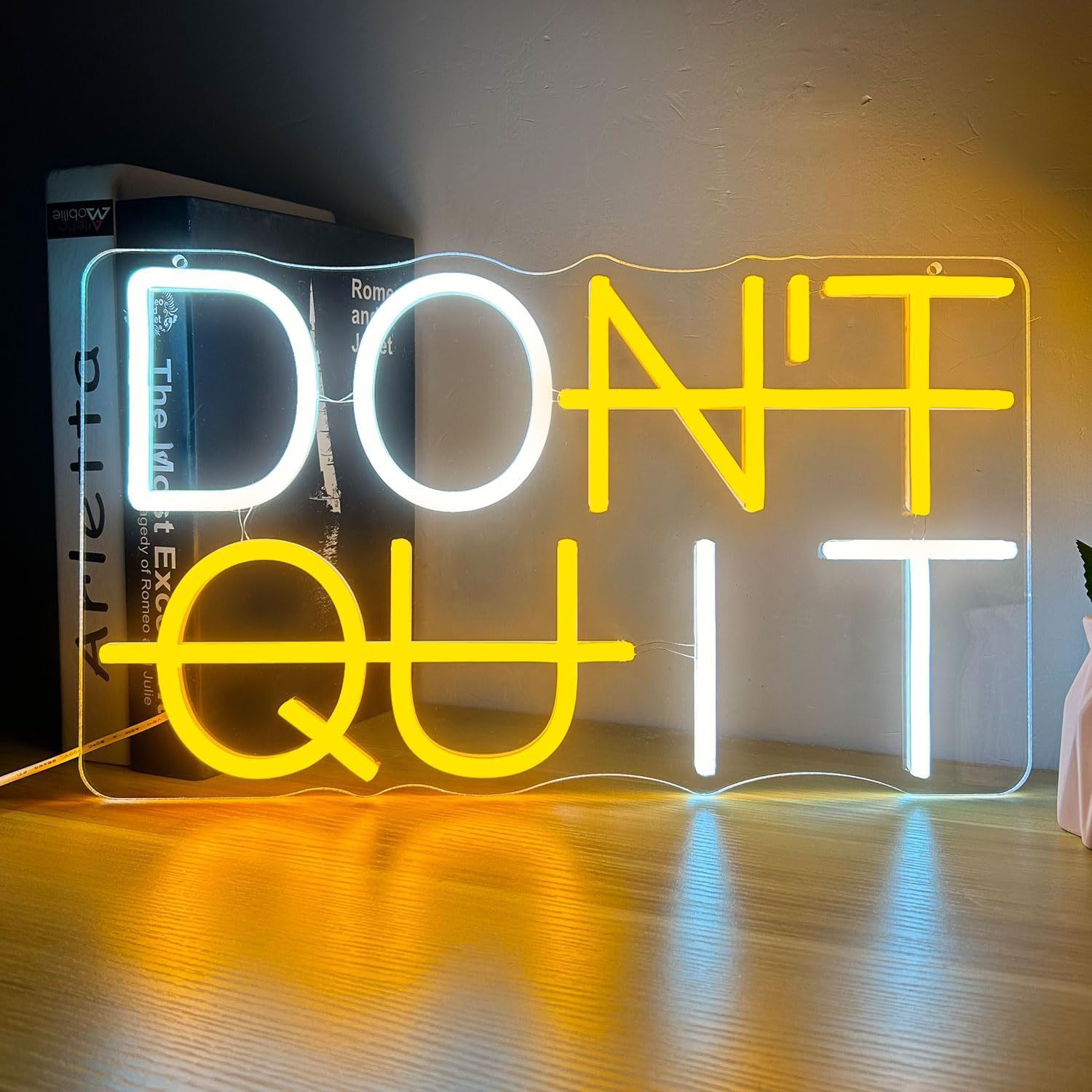 DON'TQUIT墙面装饰霓虹灯可调光卧室办公室健身房LED发光标志