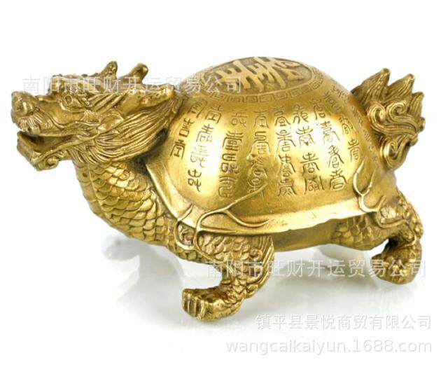 批发铜龙龟摆件铜寿字龟家居办公室装饰品工艺品