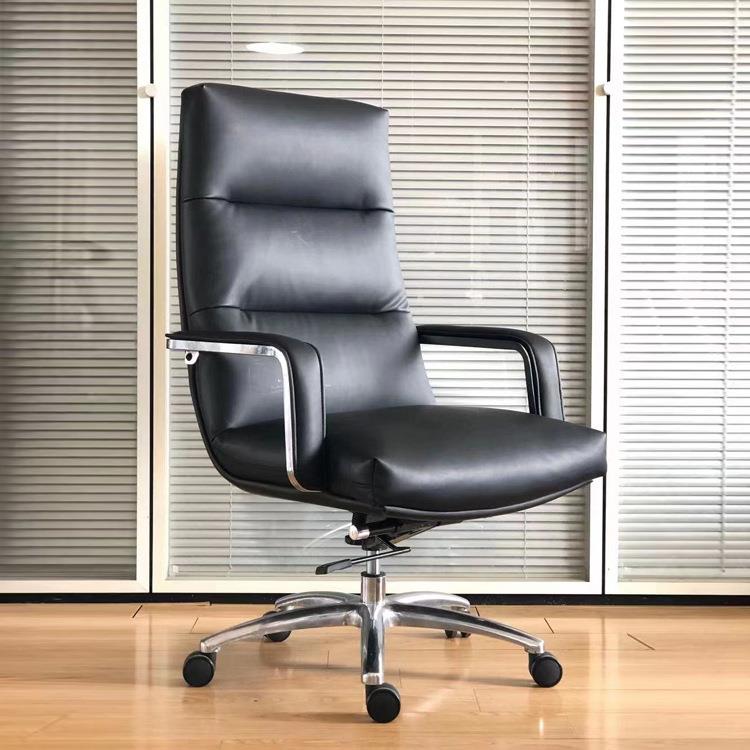 现代商务大班椅经理座椅老板椅家用转椅黑色电脑椅职员皮质办公椅