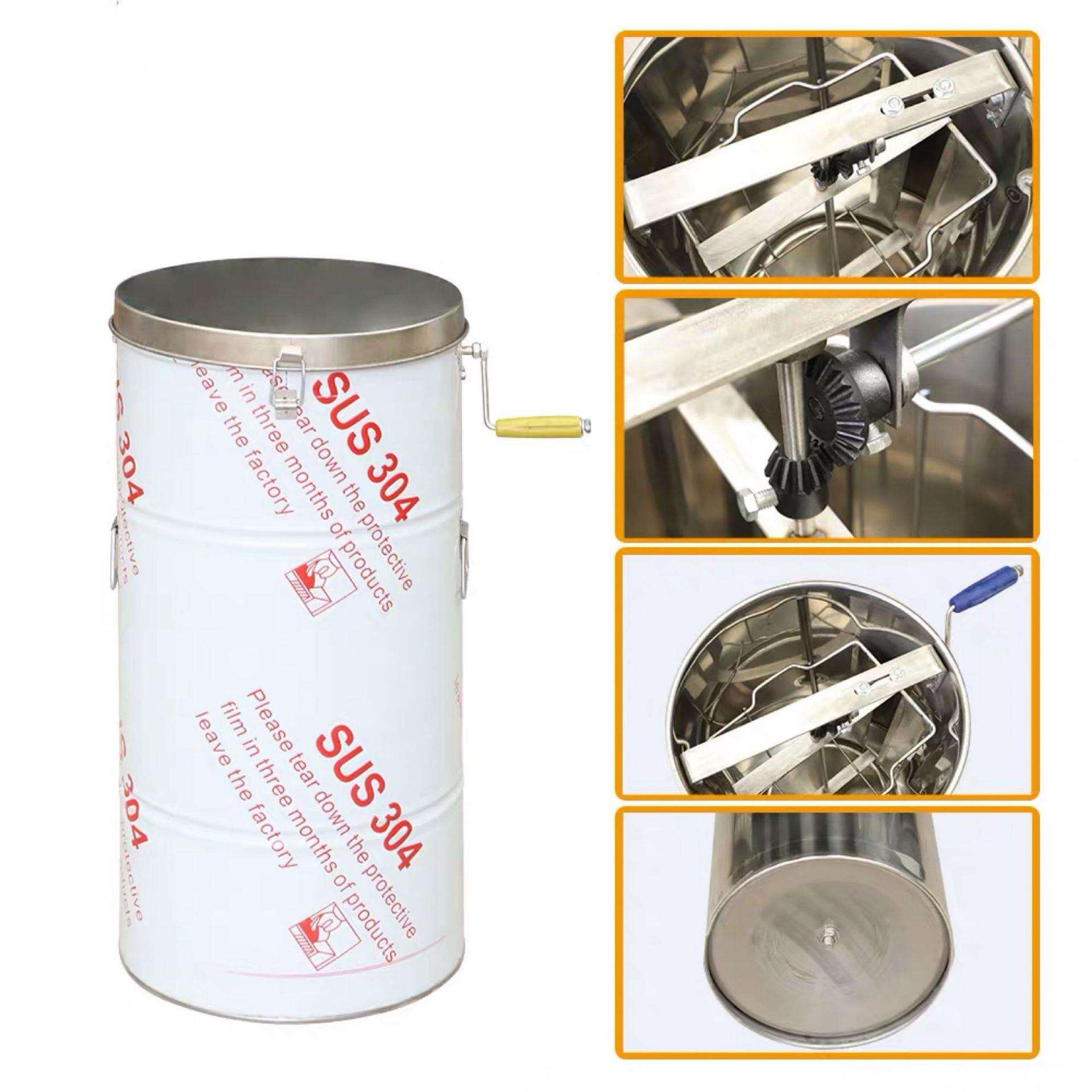 出口型热销蜂具不锈钢两框摇蜜机蜂蜜萃取机蜜桶打糖25*45