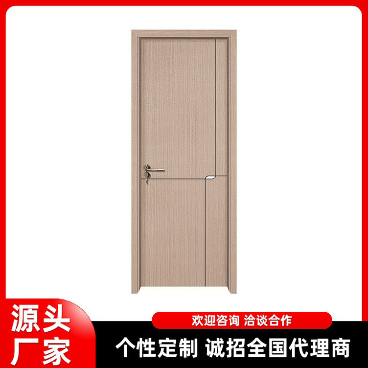 室内复合WPC套装卧室门学校防潮防白蚁工程木塑门不开裂简约