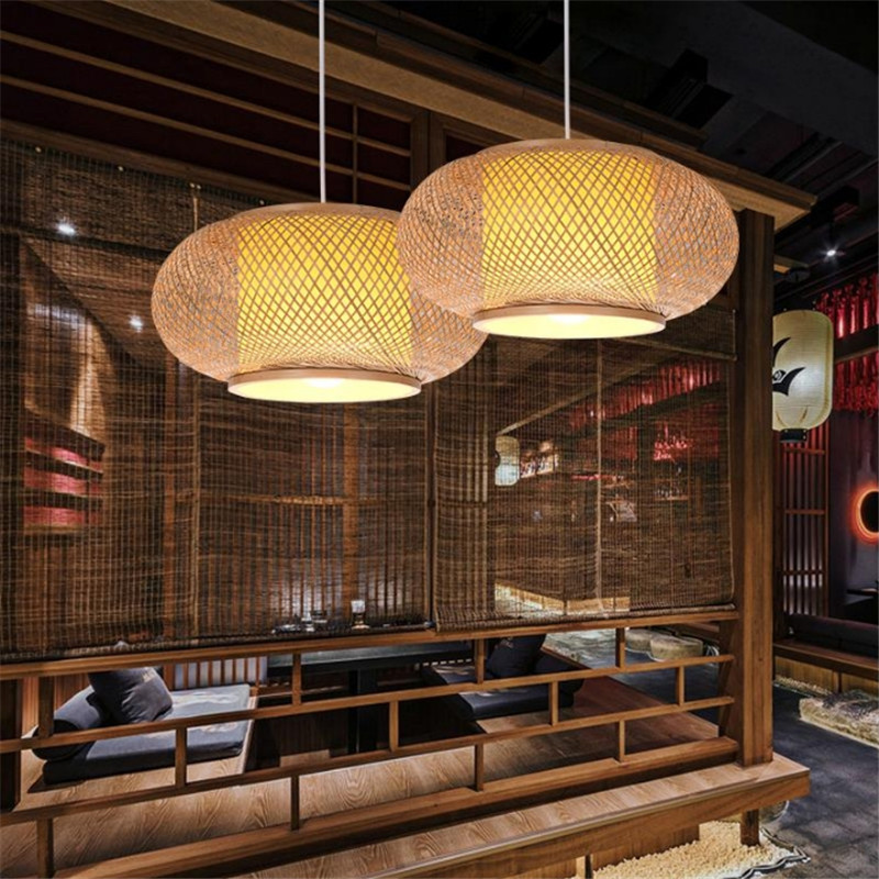 个性创意中式竹编吊灯饭店创意日式风格工程景区竹编吊灯工厂直销