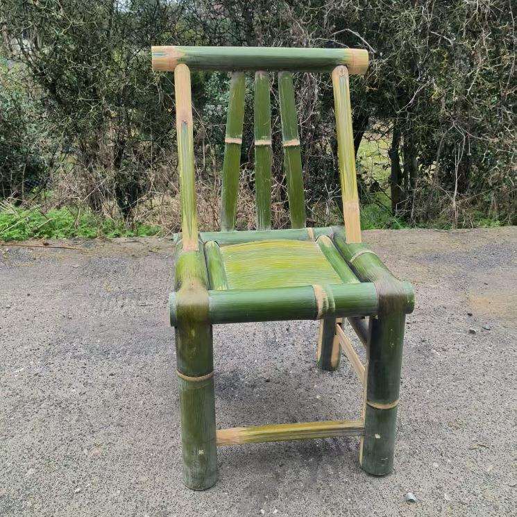 竹椅子农家纯手工制作纯楠竹成人靠背座椅竹编竹凳子老式传统r*