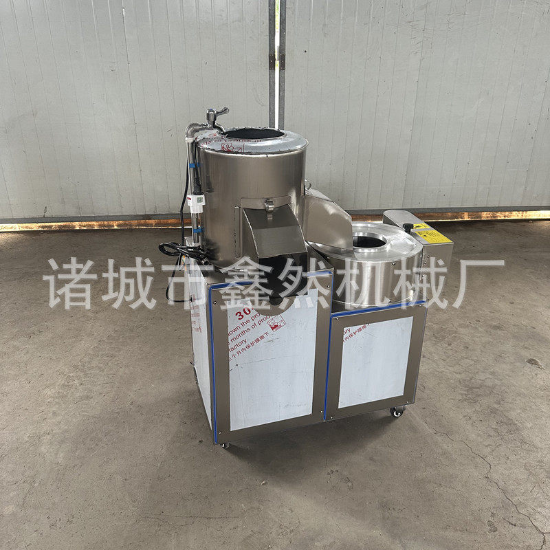 厂家供应洋芋切片切丝设备不锈钢材质土豆清洗脱皮切片切条机