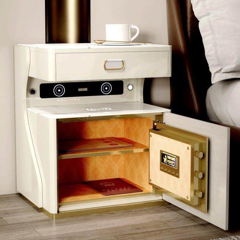 智能家用床头柜保险箱一体现代简约卧室多功能无线充电收纳保险柜,纺织面料/辅料/配套,纺织机械配件,淘宝优惠券,粉丝福利购,淘宝优惠卷