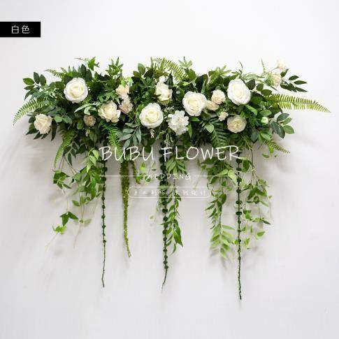 新款森系仿真藤蔓蓝色挂花仿真花挂墙墙面十里红妆婚庆用品头花