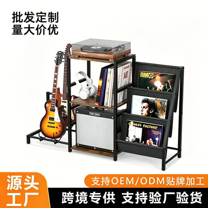 落地式钢木吉他支架尤克里里音箱展示架多个可调节吉他置物架收纳