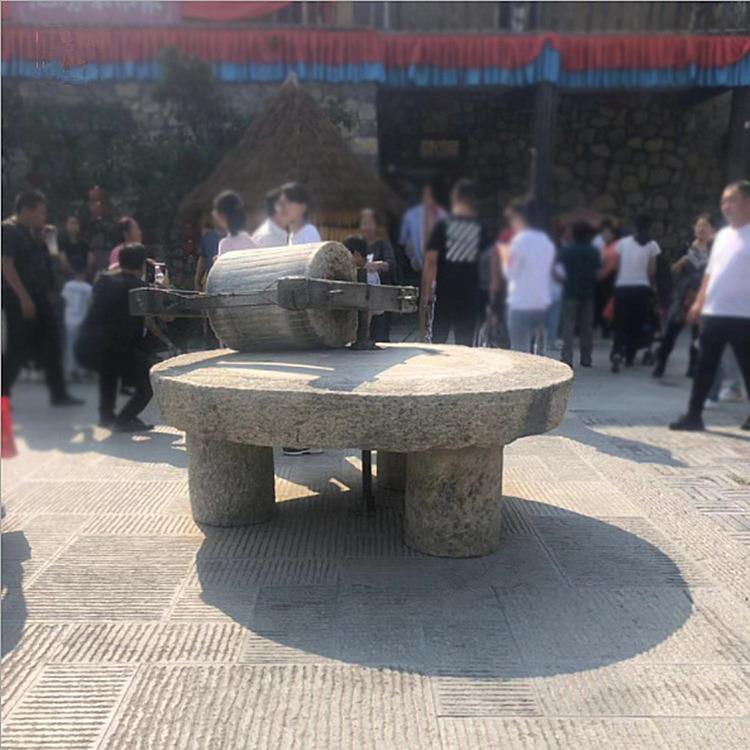 不破坏营养成分石碾谷子石碾生产线五谷杂粮碾米磨面机