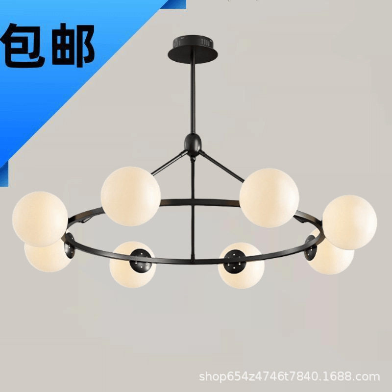 北欧客厅吊灯现代简约网红卧室餐厅创意个性书房轻奢分子魔豆灯具