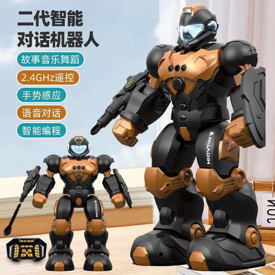 儿童智能语音对话机器人遥控编程手势感应战警电动模型玩具