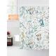 斯堪 纳维亚花叶浴帘防水厕所浴室浴室淋浴间防水无打孔加厚隔断