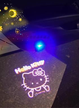 凯蒂猫粉红色少女心可充电门欢迎灯开门投影地板传感器灯