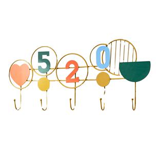 一排挂钩创意金属装饰挂衣架壁挂钉子式入户门墙上衣帽架简约现代