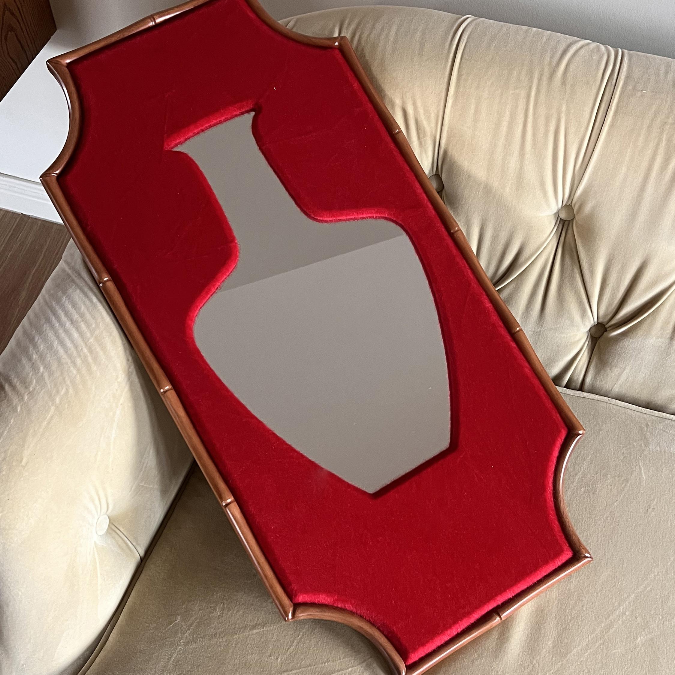 「宫镜」故我今我新中式梳妆镜全身镜穿衣多功能竹节花瓶实木竹雕