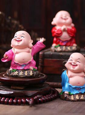 创意小摆件弥勒佛财神客厅玄关电视柜装饰礼品汽车车内家居礼物