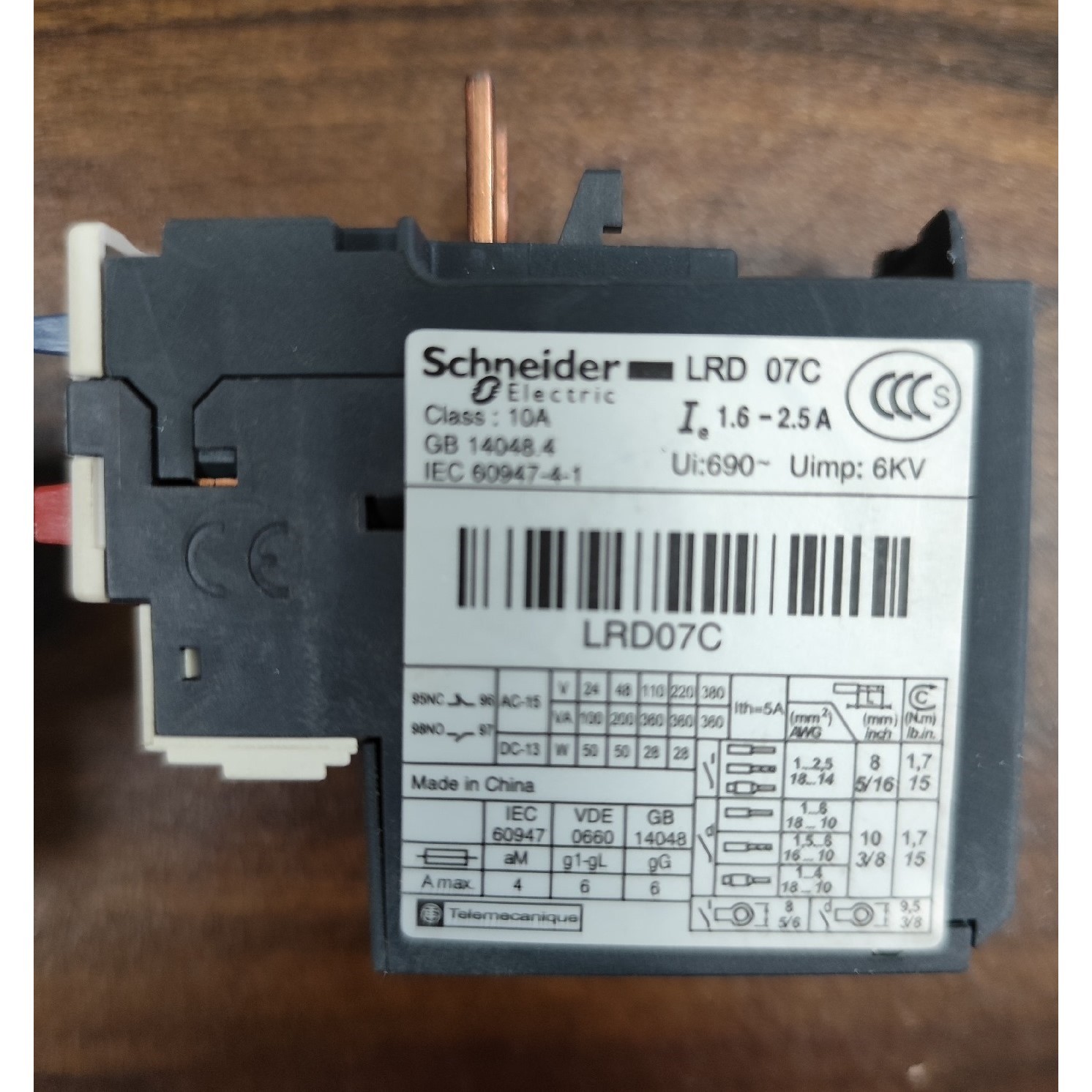 施耐德LRD07C热过载继电器,@询价
