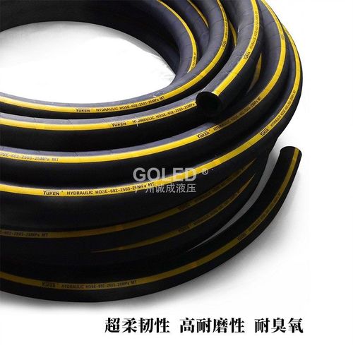 YUKEN油研加工定做高压橡胶软管钢丝编织液压油管总成挖掘机油管