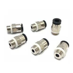 1公制螺纹接头油嘴直通油泵连接管件快插6 1气管头 M10 PC8