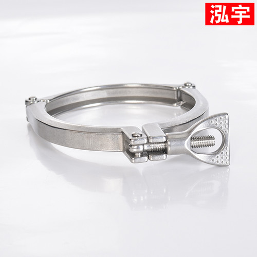 304不锈钢快装三节卡箍 卫生级法兰卡套式卡扣固定抱箍钢管紧固件